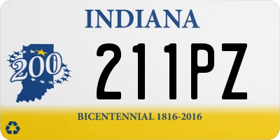 IN license plate 211PZ
