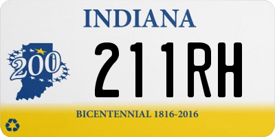 IN license plate 211RH