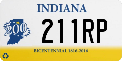 IN license plate 211RP