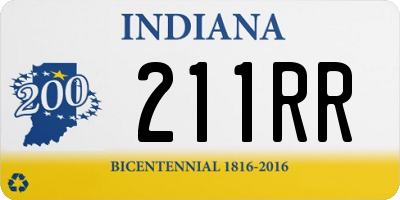 IN license plate 211RR