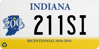 IN license plate 211SI