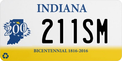 IN license plate 211SM