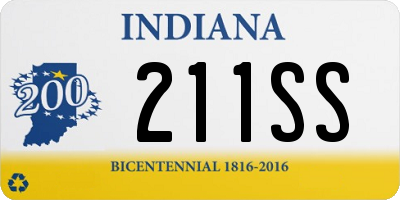 IN license plate 211SS