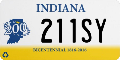 IN license plate 211SY