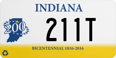 IN license plate 211T