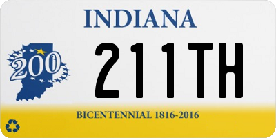 IN license plate 211TH