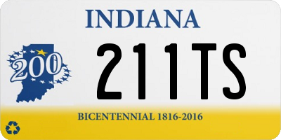 IN license plate 211TS