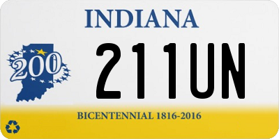 IN license plate 211UN