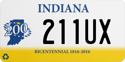 IN license plate 211UX