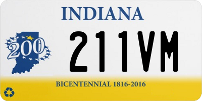 IN license plate 211VM