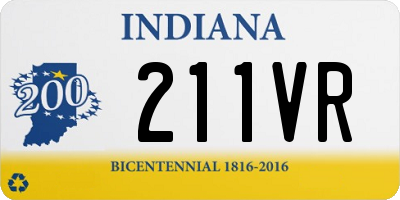 IN license plate 211VR