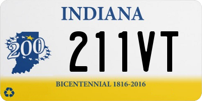 IN license plate 211VT