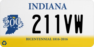 IN license plate 211VW