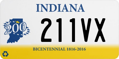 IN license plate 211VX