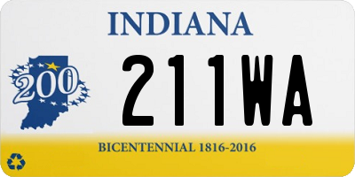 IN license plate 211WA