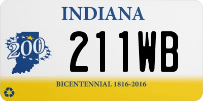 IN license plate 211WB