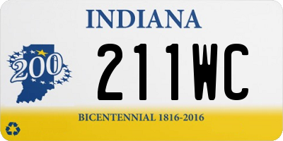 IN license plate 211WC