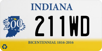 IN license plate 211WD