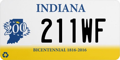 IN license plate 211WF