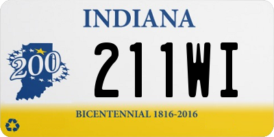 IN license plate 211WI