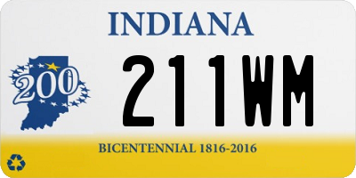 IN license plate 211WM