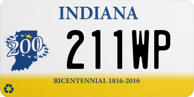 IN license plate 211WP