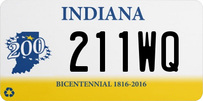 IN license plate 211WQ