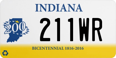 IN license plate 211WR