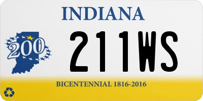 IN license plate 211WS