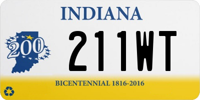 IN license plate 211WT