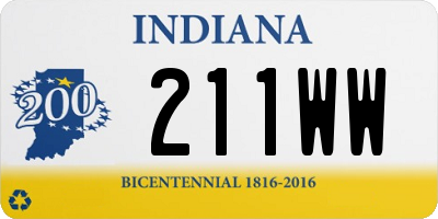 IN license plate 211WW