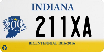 IN license plate 211XA