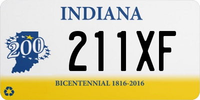 IN license plate 211XF