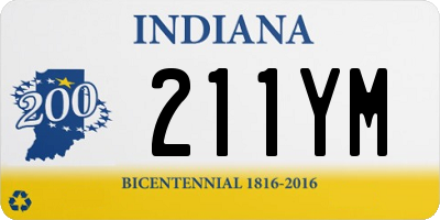 IN license plate 211YM