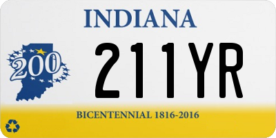 IN license plate 211YR