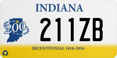 IN license plate 211ZB