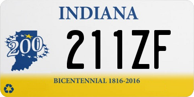 IN license plate 211ZF