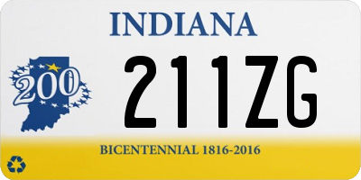 IN license plate 211ZG