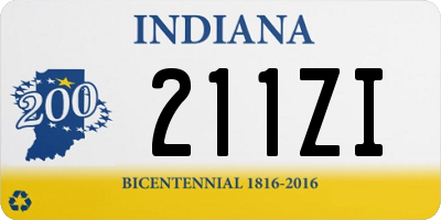 IN license plate 211ZI