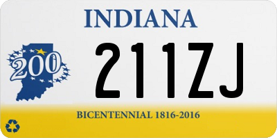 IN license plate 211ZJ