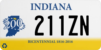 IN license plate 211ZN