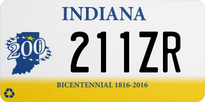 IN license plate 211ZR