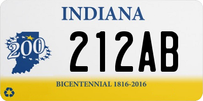 IN license plate 212AB