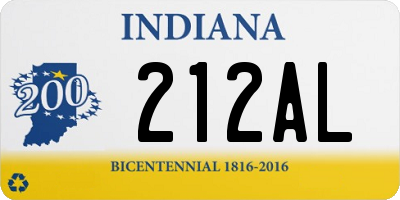 IN license plate 212AL