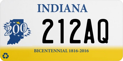 IN license plate 212AQ