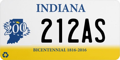 IN license plate 212AS