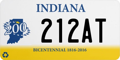IN license plate 212AT