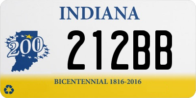 IN license plate 212BB