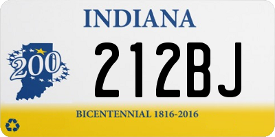 IN license plate 212BJ