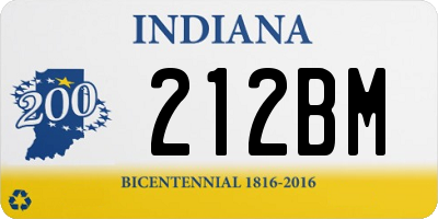 IN license plate 212BM